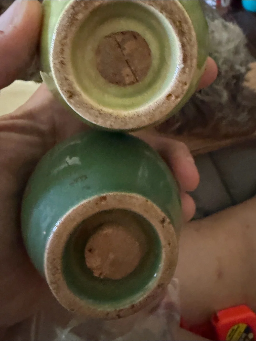 Vintage Ballerina Ware Chartreuse Salt & Pepper Shakers, Mid-Century Modern